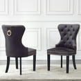thumbnail image 2 of Porthos Home Caja Tufted Velvet Dining Chairs with Rubberwood Legs (Set of 2), 2 of 6
