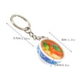 thumbnail image 3 of Rwvbm 3pc Random Simulated Food Keychain Set Realistic Rice Spoon & Bowl Pendants Blue & White Porcelain Cute Miniature Food Toy for Bags & Decor, 3 of 8