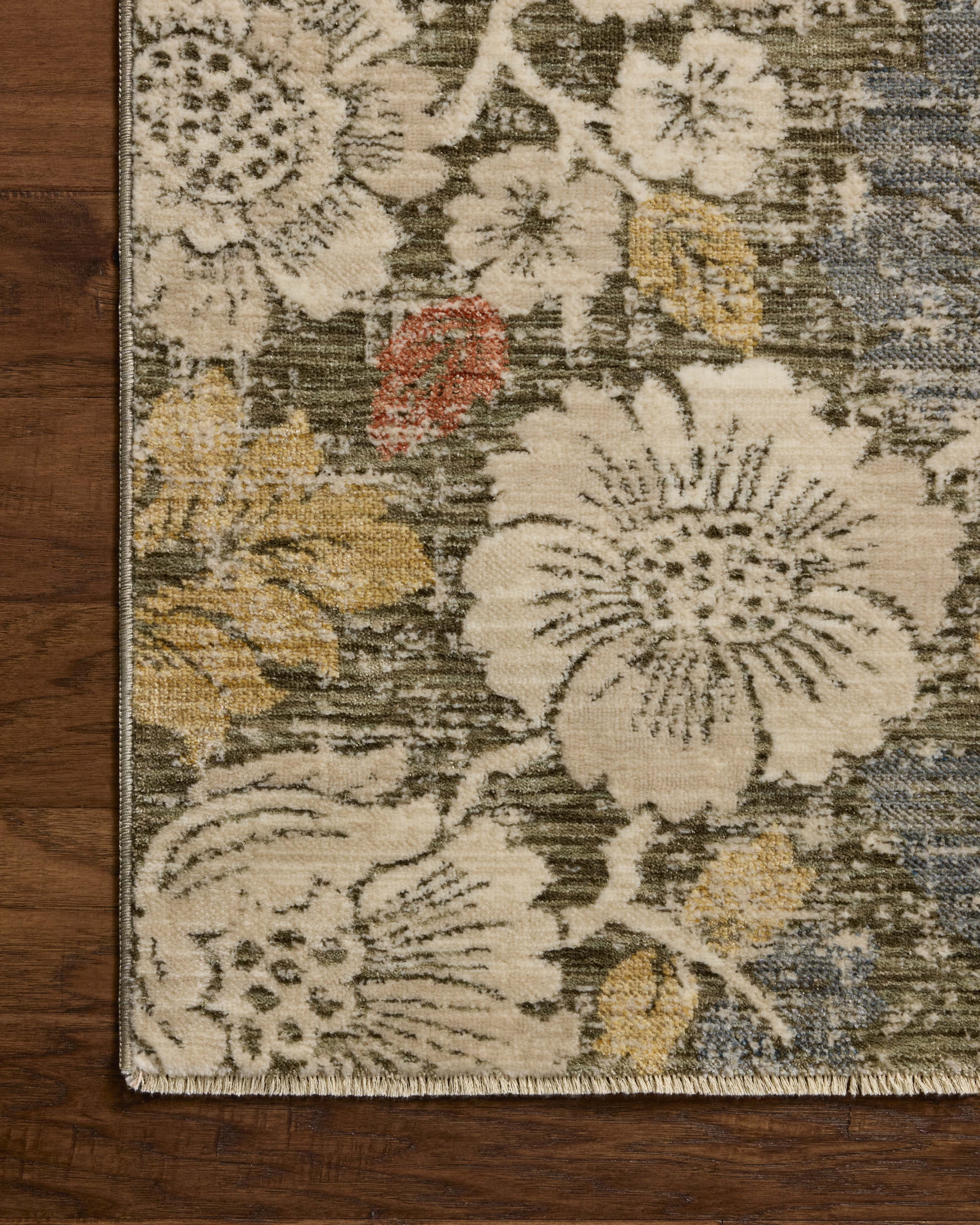 Loloi Eileen Olive / Multi 3'-0" x 3'-0" Round Accent Rug