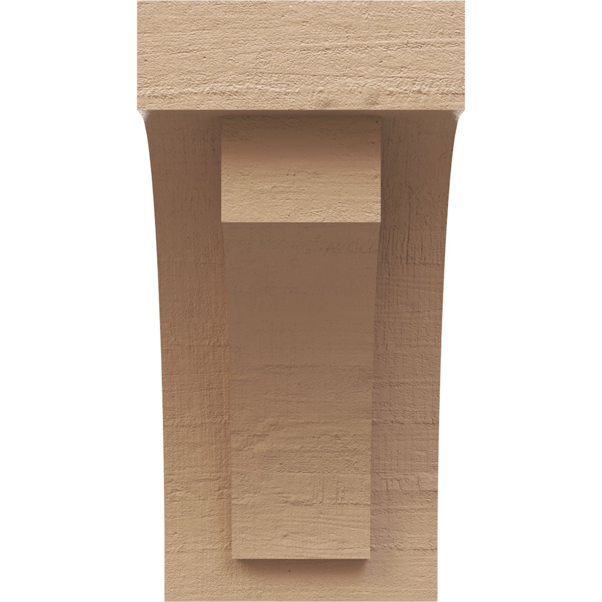 4"W x 4"D x 8"H Wide Rivera Rough Cedar Woodgrain TimberThane Corbel, Primed Tan