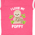 thumbnail image 4 of Inktastic Cute Sloth I Love My Poppy with Green Leaves Boys or Girls Baby Bodysuit, 4 of 5