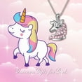 thumbnail image 6 of AOBOCO Unicorn Gifts for Girls, Sterling Silver Unicorn Necklace Unicorn Jewelry Gifts for Girls Sisters Daughter, 6 of 7