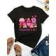 thumbnail image 2 of Valentine's Day Print T-shirt, Casual Short Sleeve Crew Neck Top For Spring & Summer, Women's ClothiCamisetas para mujer, lindas camisetas con estampado gráfico, de manga corta, estilo casual, para ve, 2 of 7