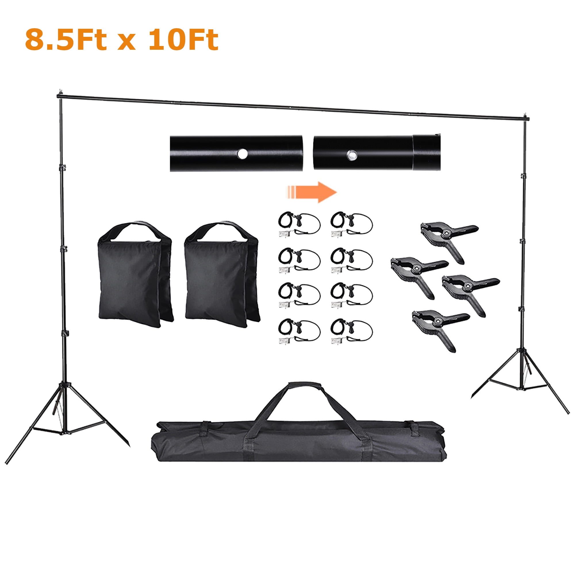 Photography Adjustable 10Ft Background Support Stand Blue Backdrop Chroma Key 