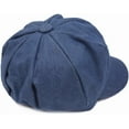 thumbnail image 2 of YooGuoGuo Women Denim Newsboy Peaked Beret Cap Vintage Baker Boy Visor Artist Hat, 2 of 5