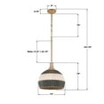 thumbnail image 3 of ZAN-9003-SG-MK Crystorama Lighting Zanzibar - 3 Light Pendant-14 Inch Tall and 14 Inch Wide, 3 of 7