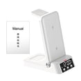 thumbnail image 1 of Wireless Charger Stand High Power Foldable Intelligent Protection Multifunctional Wide Compatibility 3-in-1 Phone Charging Dock Station with Digital Clock Office Supplies, 1 of 10