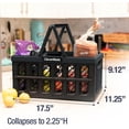 thumbnail image 3 of CleverMade 24L Collapsible Shopping Basket with Handles, Obsidian, 3 Pack, 3 of 9