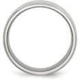 thumbnail image 3 of Chisel Stainless Steel Polished with Brushed Center 8.2mm Ridged Edge Band - Ring Size 7.0-7.8gm, 3 of 8