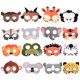 thumbnail image 1 of KAKOWELY 16 máscaras de papel con temática de animales, máscaras decorativas de animales, decoración para fiestas de cumpleaños, 1 of 5