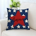 thumbnail image 5 of 4Th of July Djunllk Decorative Pillow Covers - Independence Day Patriotic Stars Stripes Flag Print Throw Pillow Covers, Home Decor Pillow Cases for Memorial Day Veteran's Day, 5 of 6