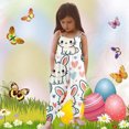 thumbnail image 2 of Utlike Girls Romper Baby Casual Easter Sleeveless Prints Jumpsuit Pants Outfits Clothes Toddler Breathable Bodysuits Size 18 Months-24 Months, 2 of 4