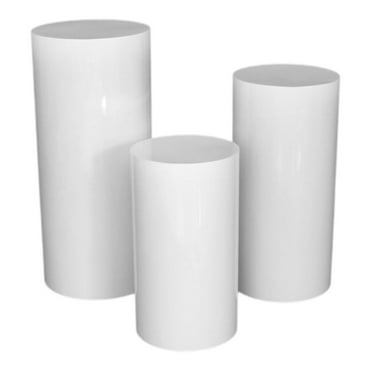 HOMYL 3x Dessert Pedestals Round Pedestals Cake Stand Party Decoration Cylinder Plinth