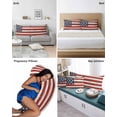 thumbnail image 6 of American Flag Pillow Covers Standard Size 2 Pack, Red Blue Star Stripes Rustic Farmhouse Wood Soft Bed Throw Pillowcases Breathable Cooling Long Lumbar Body Pillow Sham Cover for Bed Sofa 20''x26'', 6 of 7