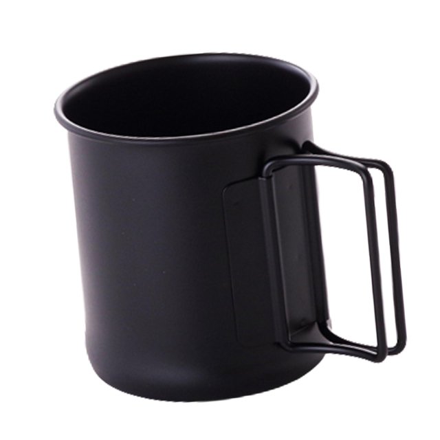 Taza de camping de acero inoxidable 300ml Drinkware Taza de viaje Taza de Negro kusrkot Taza Senderismo