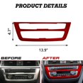 thumbnail image 2 of Xotic Tech Center Consoles Multimedia Air Condition CD Control Panel Decoration Frame Cover Trim, Sporty Red, Compatible with BMW F30 F31 F32 F33 F34 F36 3GT 3 4 Series, 2 of 9