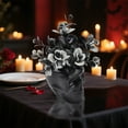 thumbnail image 5 of YingYouFu Halloween Skull Planter, Artificial Plant Black Decor, Indoor Holiday Party Decoration, Potted Home Office Desk Ornament, Black-A, 5 of 6