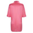 thumbnail image 6 of Hifoo Women's Sleepwear Solid Color Button Down Mid Sleeve Shirt Style Chiffon Cute And Nightgown Soft Casual Home Lapel Loungewear, 6 of 8