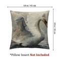 thumbnail image 4 of nygtbtfer  Sketch Throw Pillow Cover Beauty Bird Portrait Elegant Animal Wings Lake Nature Pillow Decorative Square Cushion for Home Couch Bed White, 4 of 7