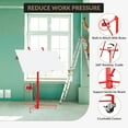 thumbnail image 3 of Garvee 16-Ft Drywall Lift, 150 lb Panel Hoist, 360° Rotate/60° Tilt, Telescopic Arm, 3 Locking Casters, Red, 3 of 6