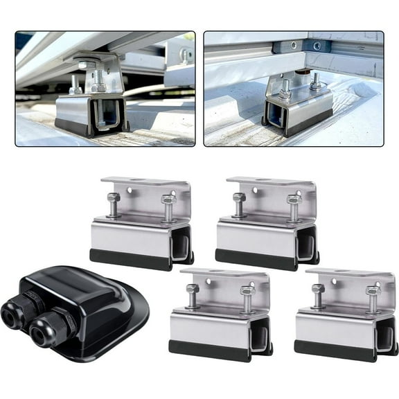 Roof Rack Mount Kits Drill-Free Installation Grade 304 Stainless Steel