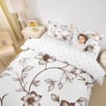 thumbnail image 3 of Erosebridal Retro Flower Twin Bedding for Girls Women, Brown Floral Duvet Cover Set, Reversible, 2pcs 1 Duvet Cover and 1 Pillowcase, No Comforter, 3 of 6