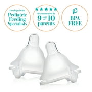 Evenflo Balance + Wide Neck BPA-Free Silicone Slow Flow Baby Bottle Nipple - 0 Months+, 6ct