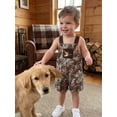 thumbnail image 5 of Toddler Baby Boy Hunting Clothes Camouflage Sleeveless Mallard Overalls Shorts Infant Jumpsuit, 5 of 8