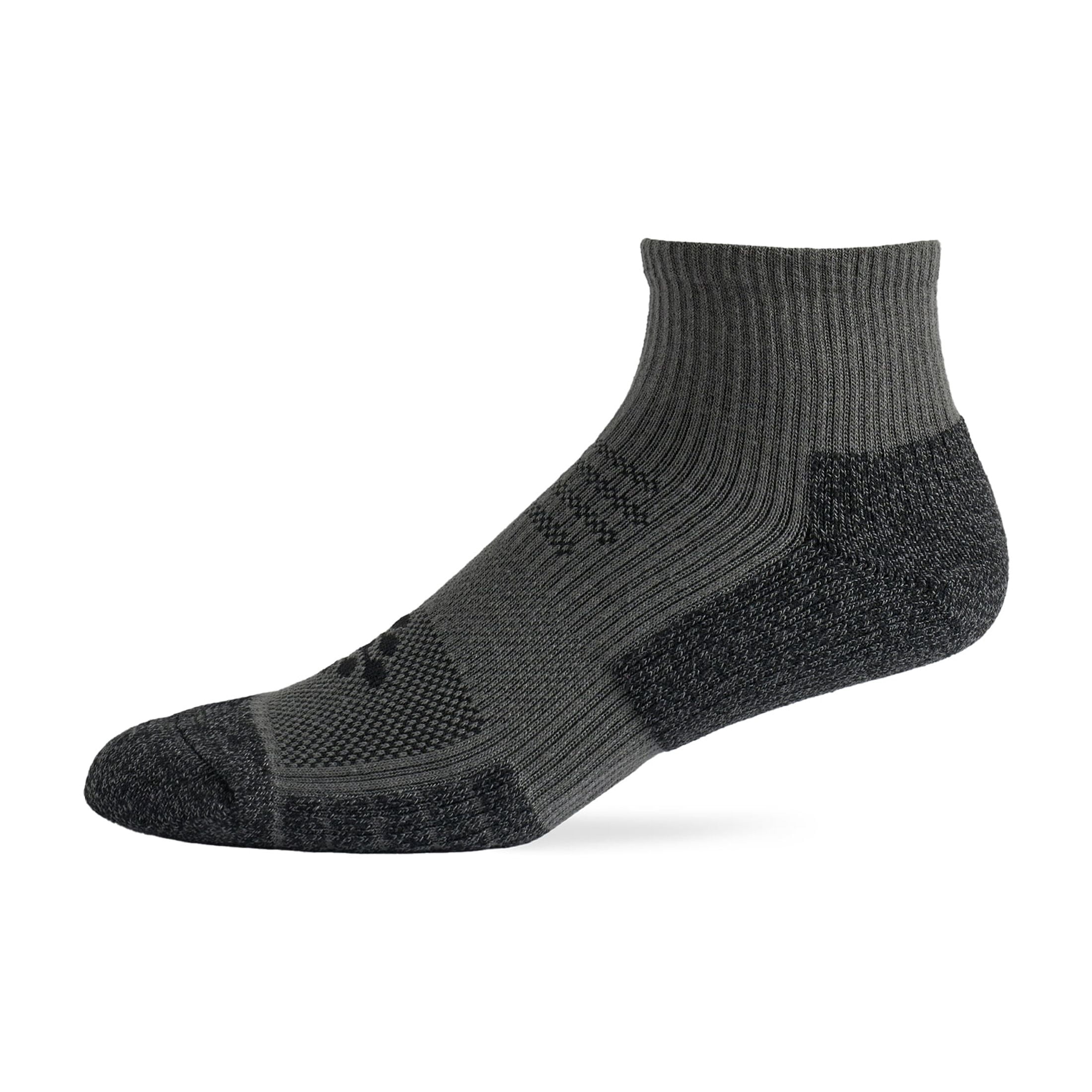 TRUEENERGY Flow High Impact Cushion Quarter Sock, Men's Size 10-14.5, 3-pack