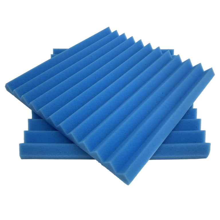 48Pack 1x12x12 BLUE BLACK Acoustic Panels Studio Soundproofing Foam Wedge  tiles