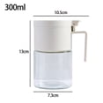 thumbnail image 2 of Tarros de especias de vidrio, recipientes para especias a prueba de humedad con cucharas, juego de 2 botellas de especias de 300 ml, 2 of 5