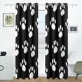 thumbnail image 2 of Dog Paws White Curtains Black Out 72 Inch Length Curtains for Sliding Glass Doors Bedroom Living Room 2 Pack, 2 of 6