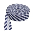 thumbnail image 1 of Yuarrent La cinta al bies impresa agrega un toque elegante a los proyectos de costura Cinta duradera para bordes de la serie de puntos y rayas Tela de costura y artesanía Rayas azul marino, 1 of 6