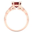 thumbnail image 4 of 2.1ct heart cut red natural garnet 18k rose gold Bridal Wedding Engagement Promise Anniversary Ring for Women size 9.5, 4 of 7