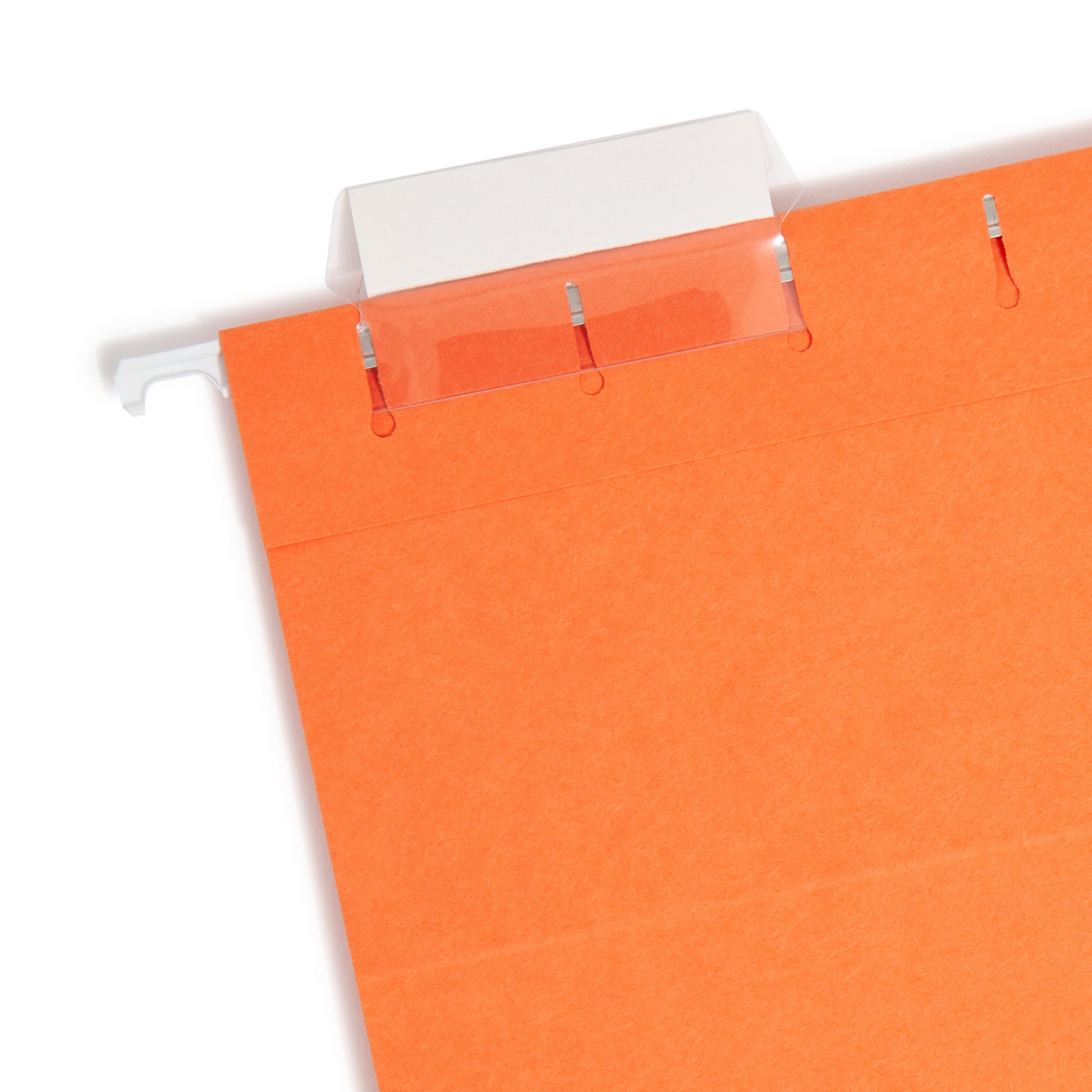 Smead Hanging File Folder with Tab, 1/5-Cut Adjustable Tab, Letter Size, Orange, 25 per Box (64065)