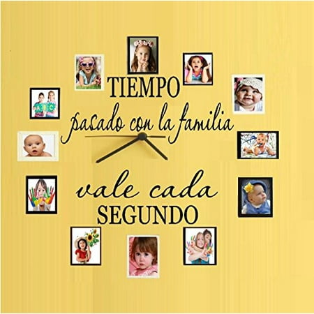 Decal ~ TIME spent with family, is worth every SECOND (Spanish) WALL DECAL, 7