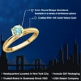 thumbnail image 2 of Gem Stone King 10K Yellow Gold Mercury Mist Mystic Topaz Solitaire Engagement Ring for Women | 0.55 Cttw | Round 5MM | Gemstone November Birthstone | Size 5, 2 of 6