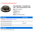 thumbnail image 2 of Front Brake Rotor - Compatible with 2003 - 2020 Chevy Express 2500 2004 2005 2006 2007 2008 2009 2010 2011 2012 2013 2014 2015 2016 2017 2018 2019, 2 of 2