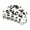 Black White, variant on Marbled Acetate Hair Claw Women Non Slip Hair Jaw Clip Accessory 1 Count, 3.4 Inch, White