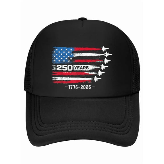 250 Years American 1776 2026 250th USA Birthday 4th of July Baseball Cap