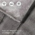 thumbnail image 4 of Cozy Bliss Luxury Soft Faux Fur Throw Blanket for Couch Living Room Bedroom,60 * 80 Inches Gray, 4 of 5
