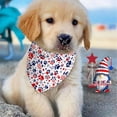thumbnail image 4 of 4th of July Dog Bandana Reversible 2 Pack Small, Red White and Blue Dog Paw Star Patriotic Dogs Bandanas Set Adjustable Triangle Holiday Scarves for Memorial Day Small Medium Boy Girl Dogs, 4 of 6