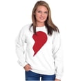 thumbnail image 5 of Other Half Heart Cute Matching Set Unisex Plus Fleece Graphic Sweatshirt Brisco Brands 4X, 5 of 6
