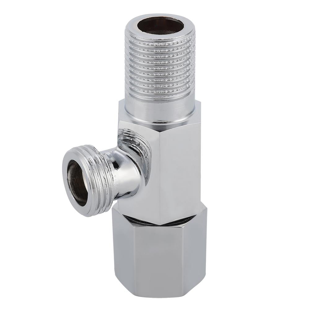 Mgaxyff Brass Water Shut Off Valve Water Bathroom Kitchen Faucet Triangle Valve G1/2 , Hot and