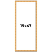 19x47 Frame Gold Rustic Solid Wood Picture Frame | 1.25 Inch Wide Moulding | Rustique Gold