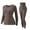 Coffee, variant on Naittoop Women's Thermal Underwear Lightweight Basic Seamless Long Johns Crewneck Long Sleeve Base Layer Set Top & Bottom Sets
