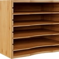 Bamboo 5 Tier Desktop Organizer, Paper Organizer Mail Sorter, File ...
