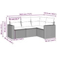 thumbnail image 2 of vidaXL Garden Sofa Set Black, Blue, 2 of 4