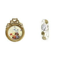 2 Pcs Picture Frame Wall Mirror Set Vintage Ornate Resin for Living Room Entryway Hallway Decor