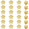 thumbnail image 1 of Juego de 24 broches de estrella de aleación con cierre de presión, broches de pentagrama dorado claro, broches pequeños de 15 mm, insignia geométrica creativa, alfiler de corbata, 1 of 5